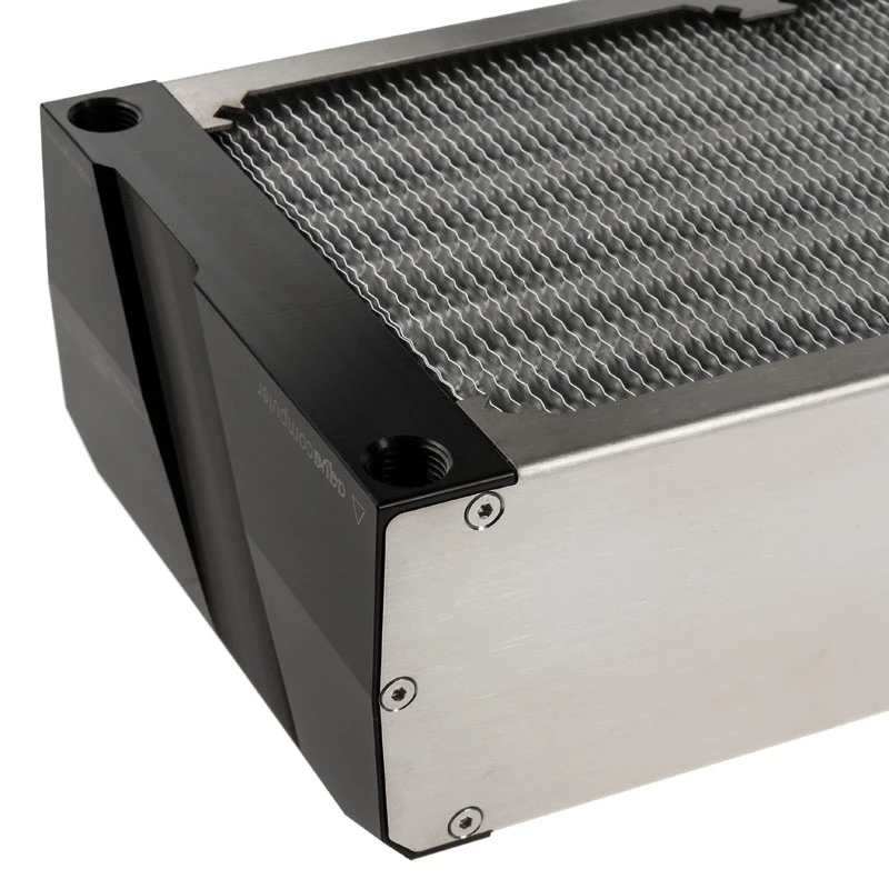 Radiators Aqua-Computer airplex radical 4/360 — Alumīnijs/Varš/Nerūsējošais tērauds, 400×140×73 mm
