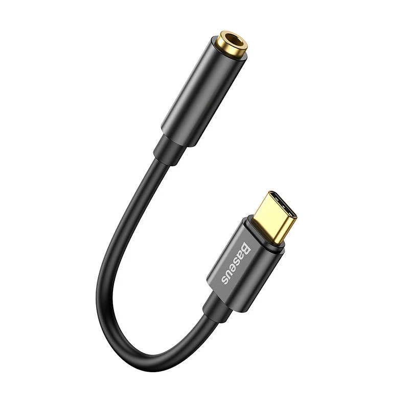 Kabeļu adapteris Baseus CATL54-01 Type-C uz 3.5 mm, melns