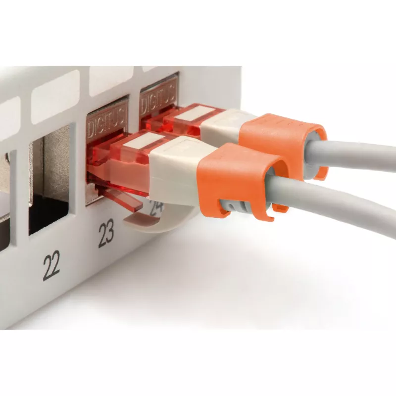 Krāsu kodēšanas klips Digitus Color klipši komutācijas kabelim A-CC-O Oranžs
