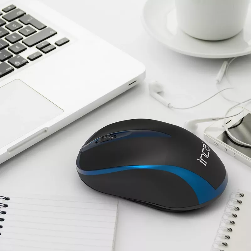 Cian Technology GmbH INCA pele IWM-221RSMV Nano-USB bezvadu 1000 DPI melna/sudraba mazumtirdzniecība - pele