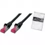 Tīkla kabelis ShiverPeaks BS75711-AS 1m Cat6a S/FTP Melns