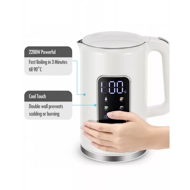 Elektriskā tējkanna Forme FKG-8217, bezvada, nerūsējošais tērauds, 1,7 L ietilpība