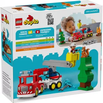 LEGO DUPLO 10473 Ugunsdzēsēju mašīna ar šļūteni un ugunsdzēsēju