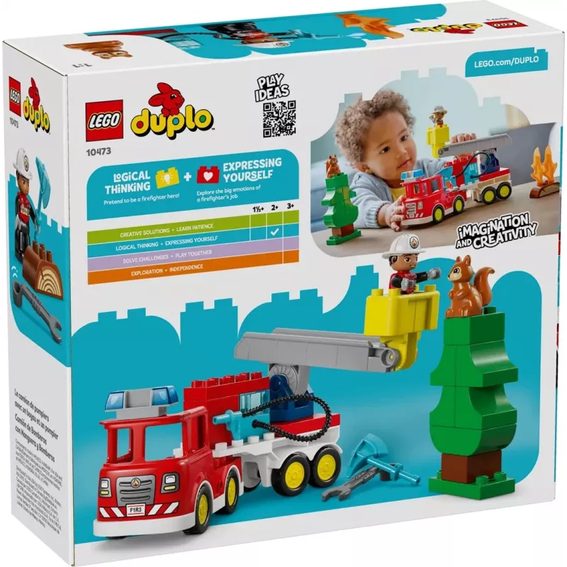 LEGO DUPLO 10473 Ugunsdzēsēju mašīna ar šļūteni un ugunsdzēsēju