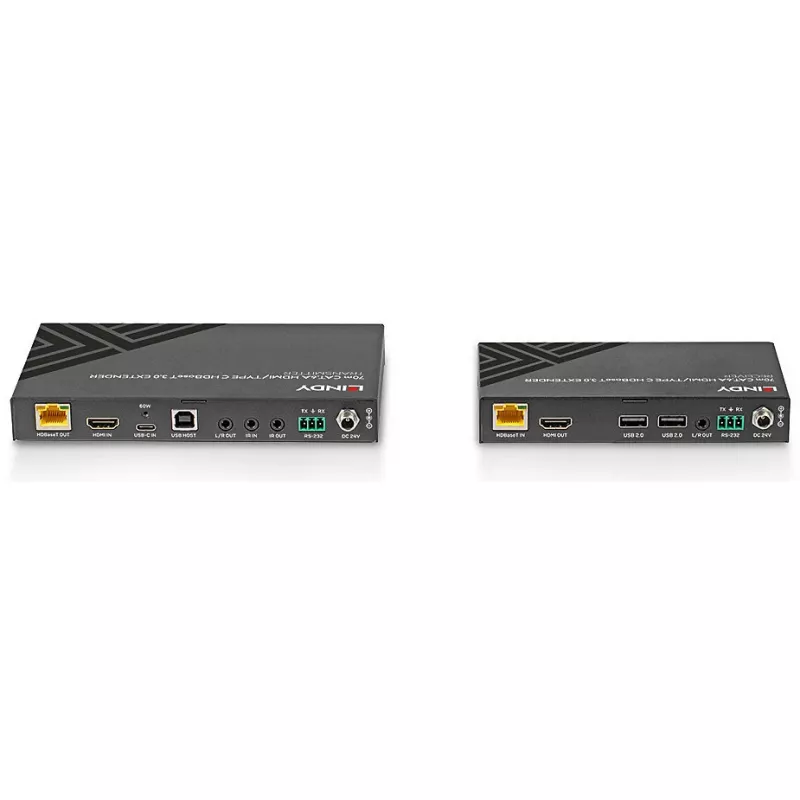 Lindy 70m Cat.6A HDMI 4K60 & Type C HDBaseT 3.0 KVM paplašinātājs