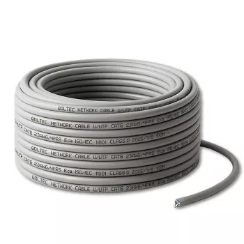 UTP patchcord kabelis CAT6 varš Cu 100m pelēks – QOLTEC 54560