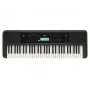 YAMAHA PSR-E383 tastatūra — 61 taustiņu pārnēsājama MIDI tastatūra, LCD displejs, USB, iebūvēti skaļruņi, darbināma ar baterijām (6), melna