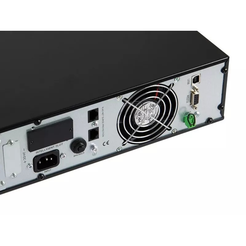 Nepārtrauktas barošanas avots zaļa Cell UPS13 — tiešsaistes dubultās pārveidošanas UPS, 1000 VA / 900 W, tīrs sinusoidāls vilnis, 6 maiņstrāvas izejas, LCD, 2×12V 9Ah baterijas