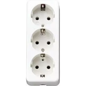 Jung Triple Schuko kontaktligzda ar spriegojuma atvieglojumu, aws 10 S 23 L WW (10S23LWW)
