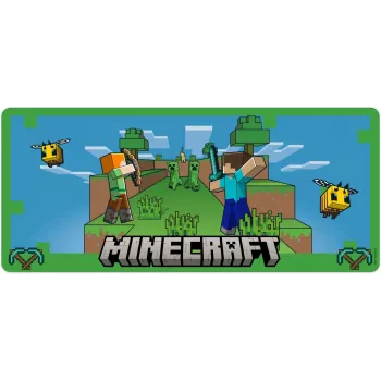 Peļu paliktnis Kids Euroswan 80x30 cm Minecraft — liels galda paklājiņš pelei un tastatūrai