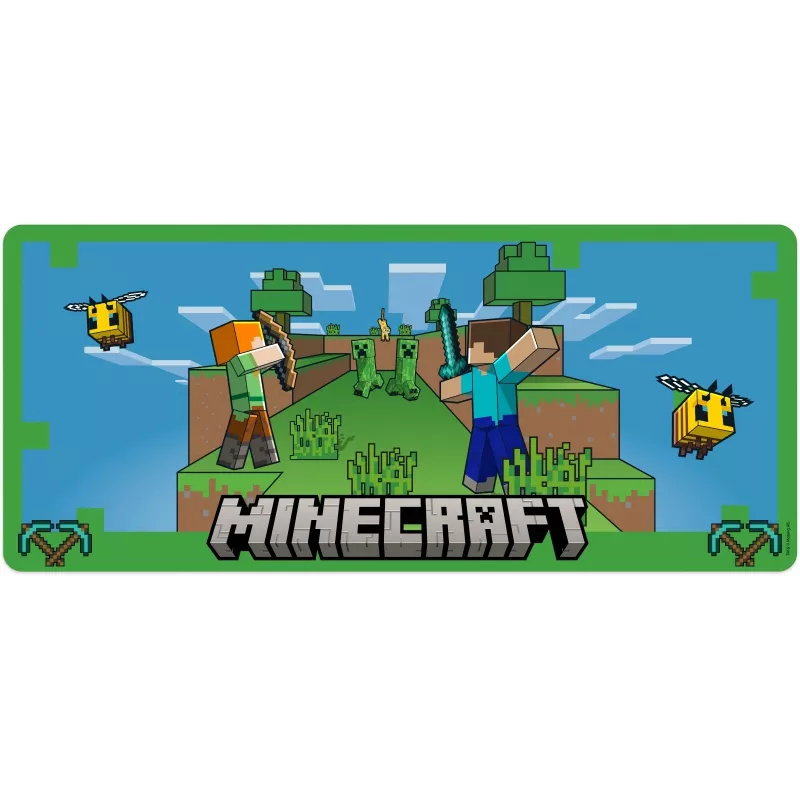 Peļu paliktnis Kids Euroswan 80x30 cm Minecraft — liels galda paklājiņš pelei un tastatūrai
