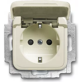 BUSCH JAEGER 20 EUKB-212 - CEE 7/3 - 2P+E - Bēšs - 250 V - 16 A - 71 mm