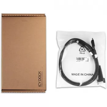 Diskdziņa pārveidotāja kronšteins icybox MCIO 8i 74-pin SFF-TA-1016 uz 2× OCuLink 42-pin 4i MB302L-B