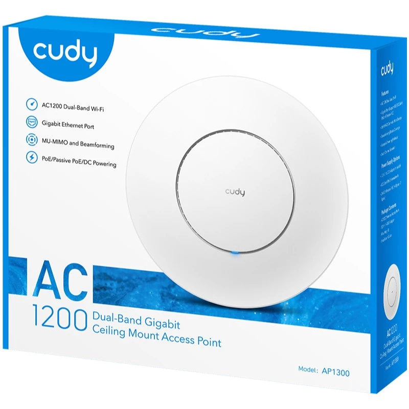 Cudy AC1300 baltais Power over Ethernet (PoE)