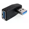 Kabeļu savienotāja adapteris DeLOCK 65341 USB 3.0 Melns