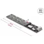 DELOCK OCuLink uz M.2 Key M NVMe SSD adaptera pārveidotājs (modelis 64291)