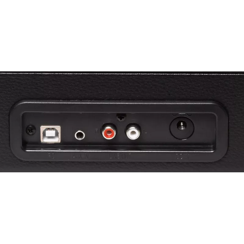Denver VPL-120Melns siksnas piedziņas USB plašu atskaņotājs ar iebūvētiem skaļruņiem