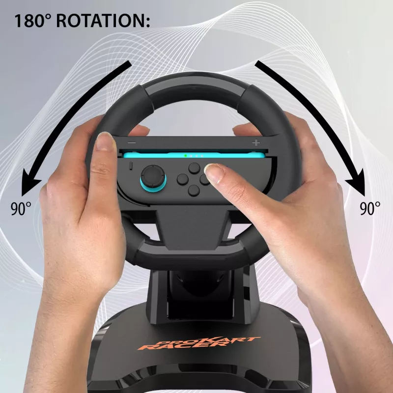 Stūres rats SUBSONIC SA5727-1 priekš Nintendo Switch — regulējama jutība, Kart Racer dizains