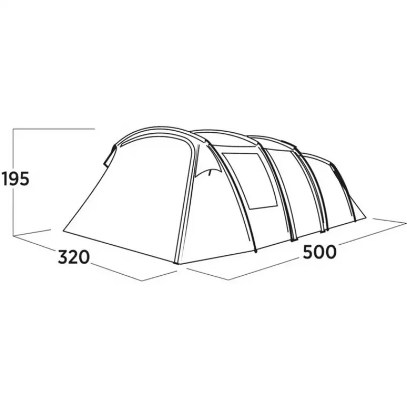 Easy Camp ģimenes telts Hamra 5 zila 5 personām