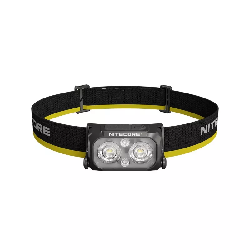 Galvas lukturis Nitecore NU25 MCT — uzlādējams galvas lukturis, līdz 400 lūmeniem, kompakts brīvroku apgaismojums