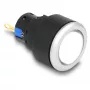 Rūpniecisko iekārtu signāllampiņa DELOCK 22054 — LED lampiņa, 1 lampiņa, IP40/IP65, maiņstrāva 250V 5A, Ø 2.5 cm, A 42 mm