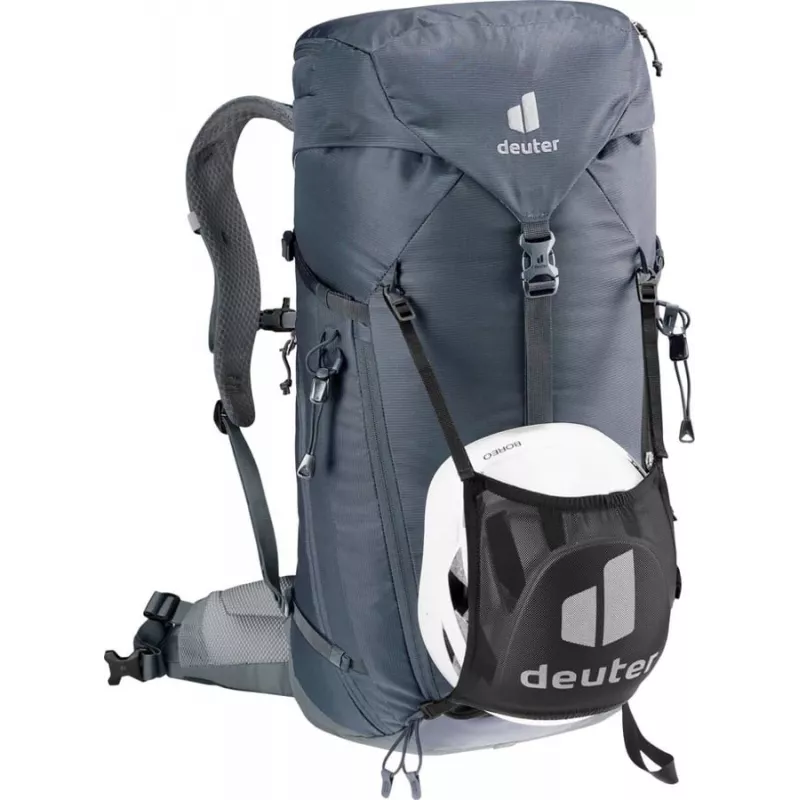 Pārgājienu mugursoma DEUTER Trail 32 EL melns-slāneklis — 32 L ietilpība, ergonomiska muguras sistēma