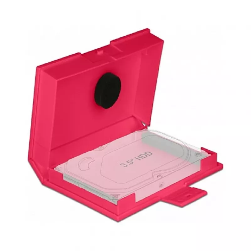 DeLOCK 18374 aizsargkaste 3,5 collu HDD, sarkana