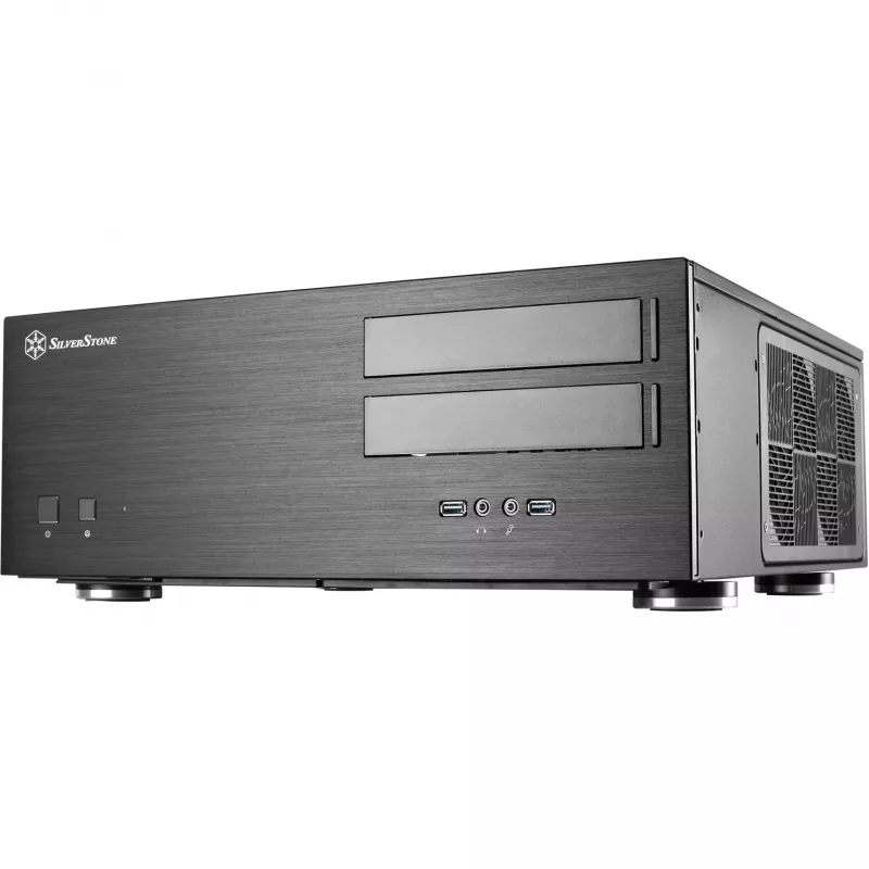 SilverStone Grandia GD08 - Dators - SSI EEB - bez barošanas bloka - melns - USB/Audio