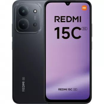 Xiaomi Redmi 15C Midnight Black 6.9 collu IPS LCD 720 x 1600 pikseļi 4 GB RAM 128 GB Divas SIM 5G 50 MP kamera
