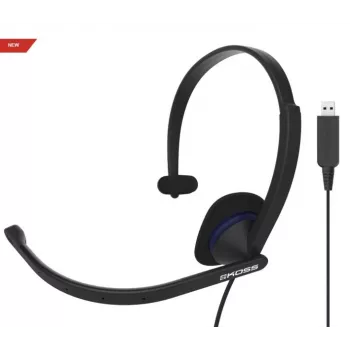 Koss | Austiņas | CS195 USB | Vadu | Uz auss | Mikrofons | Melns