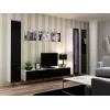 Cama viesistabas mēbeļu komplekts VIGO 2 balts/melns glancēts