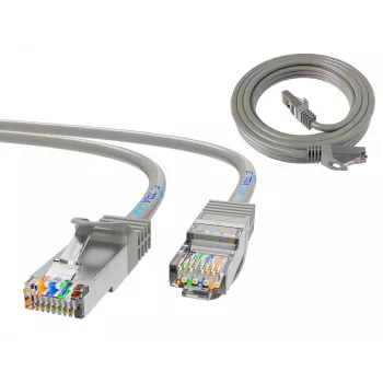 Ethernet ielāpu vads Extralink Cat 5e UTP, 10 m, RJ-45–RJ-45, pelēks