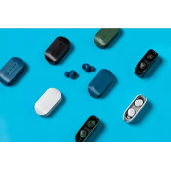 JLab IEUEBGOAIRRWHTGRY82 Austiņas un austiņu komplekts Bezvadu Ievietojamās Mūzika USB Type-A Bluetooth Balts (IEUEBGOAIRRWHTGRY82)