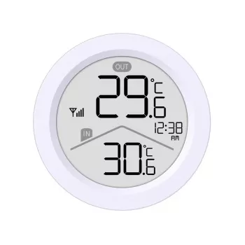 GreenBlue bezvadu laikapstākļu stacija, IEKŠĀ/ĀRĀ temperatūra, pulkstenis, °C/°F izvēle, darbības rādiuss līdz 60 m, GB162