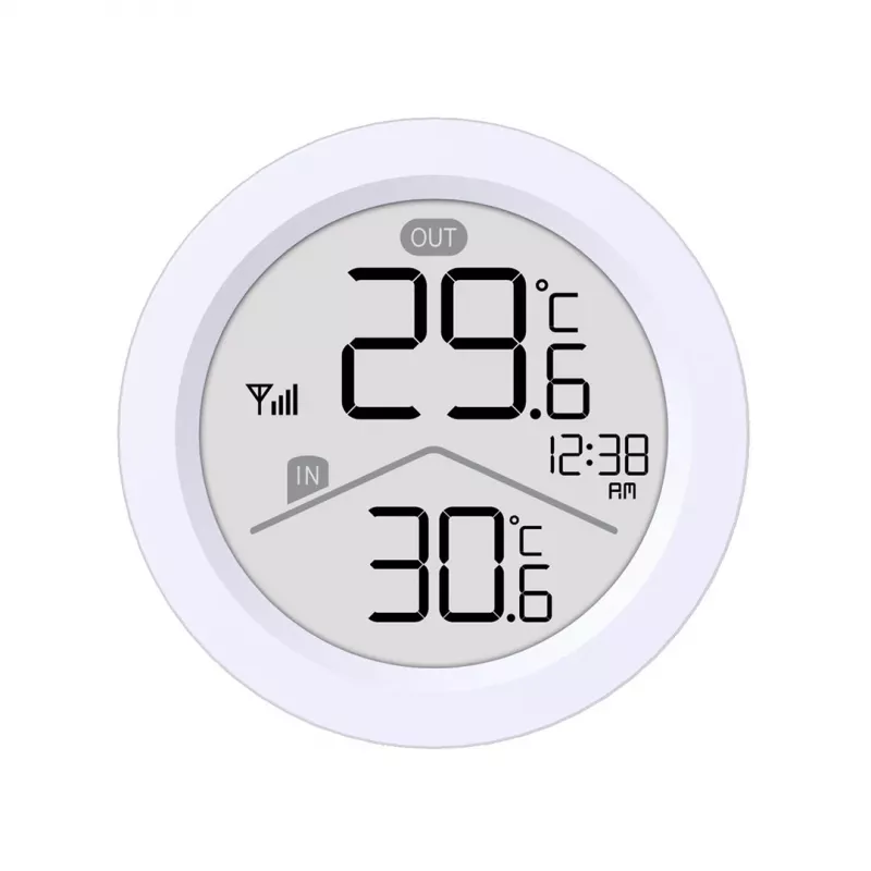 GreenBlue bezvadu laikapstākļu stacija, IEKŠĀ/ĀRĀ temperatūra, pulkstenis, °C/°F izvēle, darbības rādiuss līdz 60 m, GB162