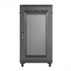 19 collu statīva skapis LANBERG FF01-6022-23B, 22U, 600×1000 mm, melns, perforētas durvis