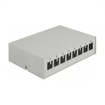Keystone plāksteru panelis DeLOCK 43412 8 portu pelēks