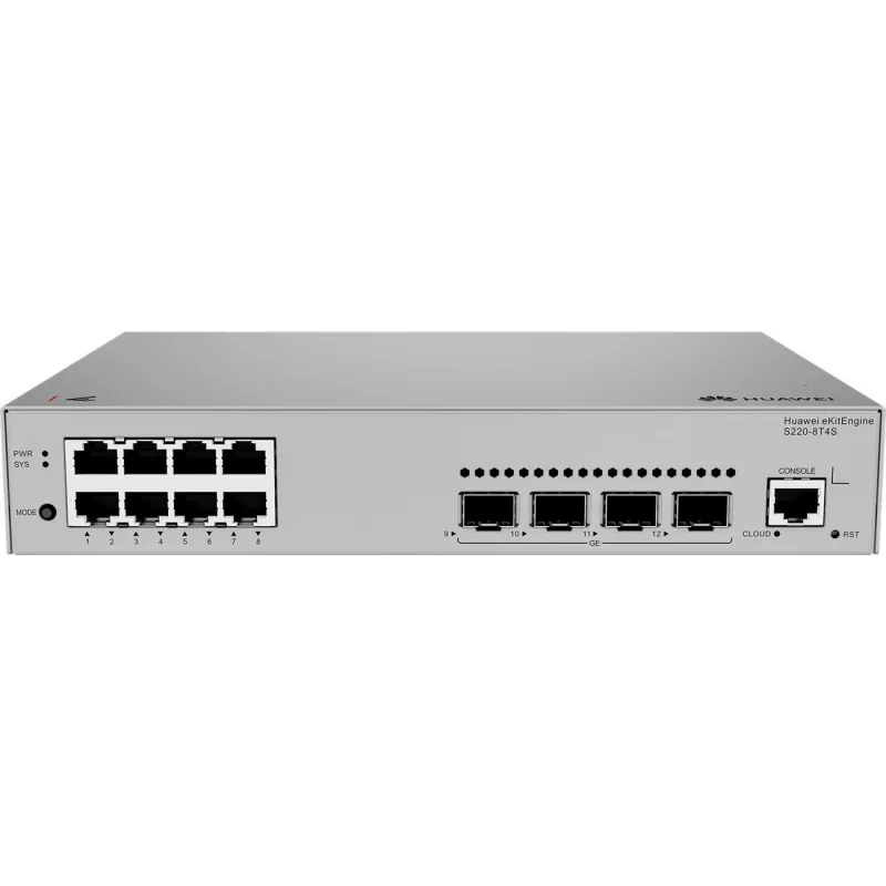 Huawei S220-8T4S Gigabit komutators, 4x SFP 8x LAN, 4x SFP