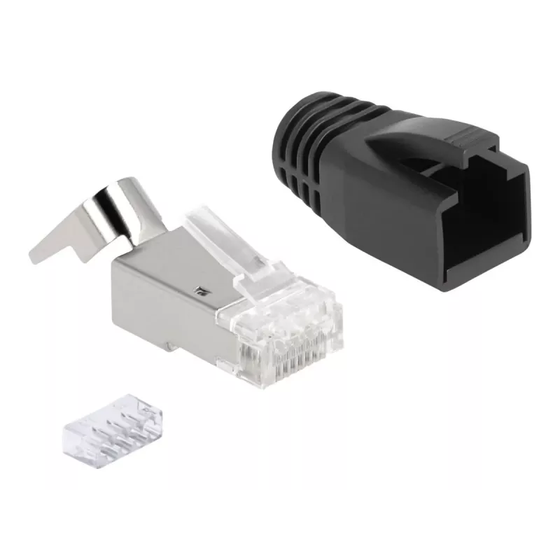 DeLOCK 66903 vadu savienotājs RJ-45, melns, metālisks, vīrišķais, 25 gab.