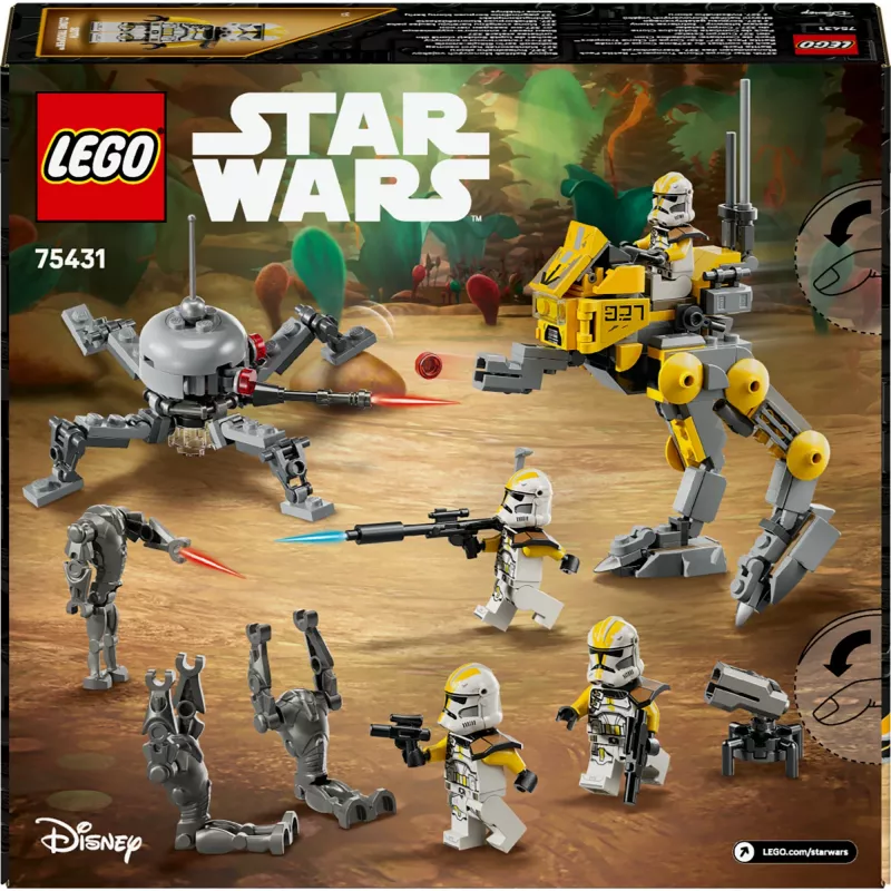 LEGO Star Wars komplekts 327th Star Corps Clone Troopers Battle 75431 — 258 detaļas, 7 minifigūras, vecumam 7+