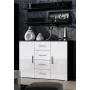 Cama viesistabas kumode UNI melns/balts glancēts