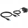 DeLOCK USB centrmezgls 10 Gbps 4 Type-A pieslēgvietas 1 ātrās uzlādes pieslēgvieta