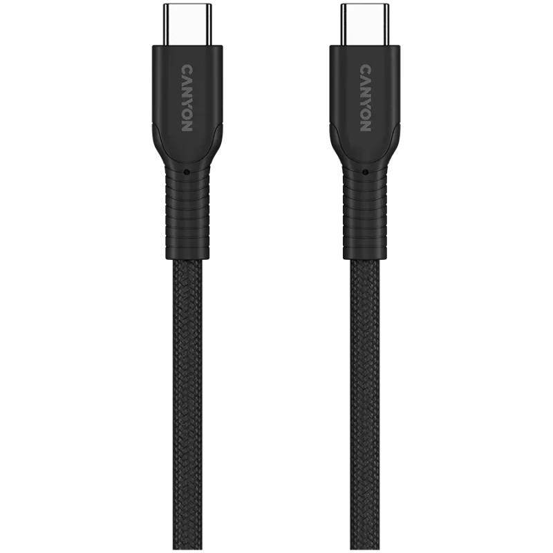CANYON kabelis OnWire 60CL C-C 60W COLOR Pīts 1m Melns