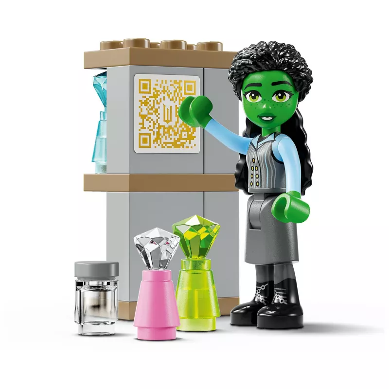 Konstrukciju rotaļlieta LEGO komplekts 75681 ar Wicked, Glinda, Elphaba, Nessarose un Shiz University minifigūrām