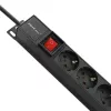 Qoltec Alumīnija PDU RACK | 16A | 16 x Schuko | Vertikāls | 1.8m