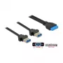 USB kabelis DeLOCK 85244 0.8 m melns