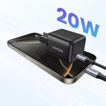 UGREEN X512 20W GAN 1X USB-C sienas lādētājs - Melns