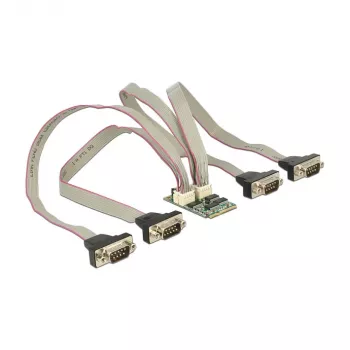 DeLOCK 95244 Mini PCIe seriālais adapteris - 4 x RS-232