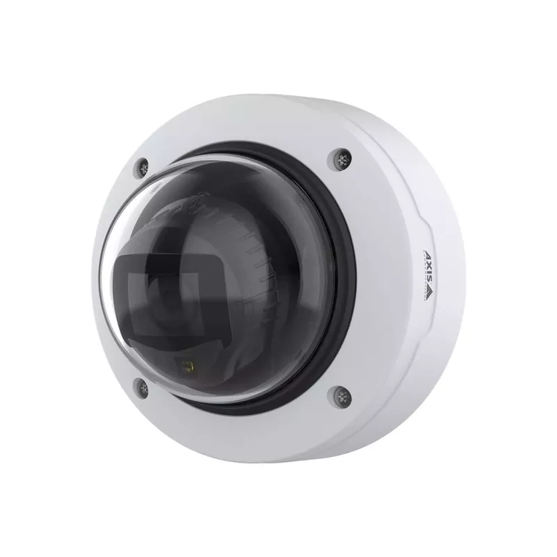 IP kupola drošības kamera AXIS P3277‑LV — 2592×1944 CMOS, 104° HFOV, 30 fps, griestu/sienas montāža, iekštelpām/ārtelpām