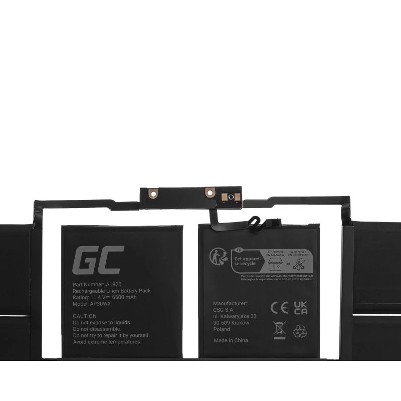 Baterija zaļa Cell AP30WX priekš Apple MacBook Pro 15 A1707